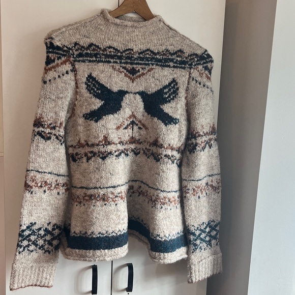 Anthropologie x Pilcro Long-Sleeve Mock-Neck Bird Sweater Size XS NWT - Picture 6 of 15